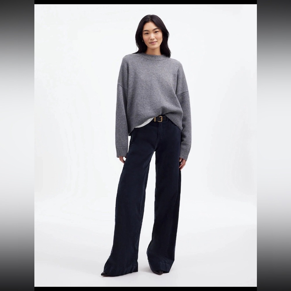 Madewell Womens Superwide-Leg Trousers in Velvet NWT Size 24